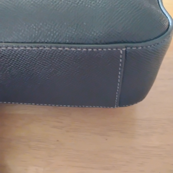 Coach Ethan Slim Pebbled Black Leather Briefcase with Shoulder Strap - Picture 5 of 16